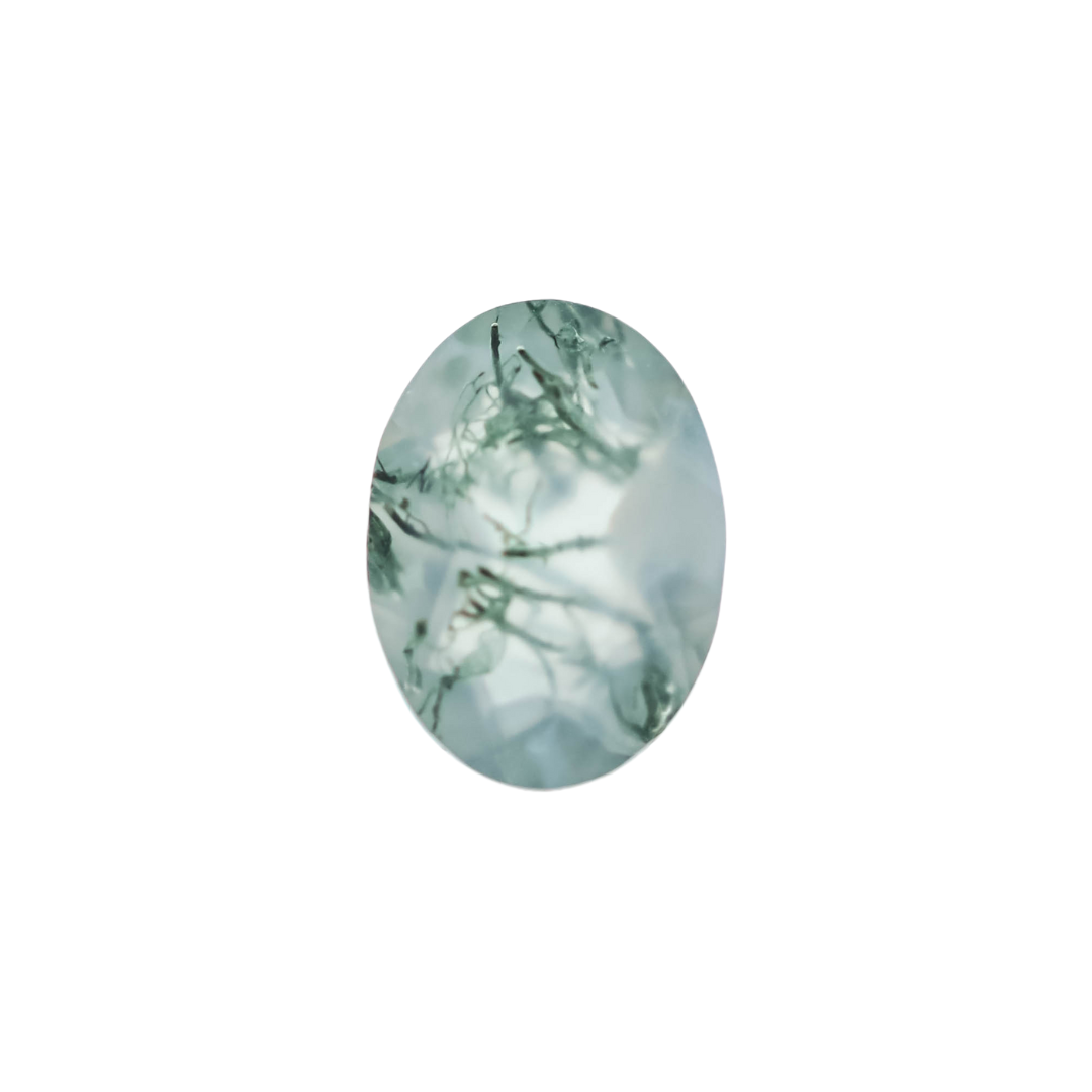The Skye | 18k | White | Size 8.5 | Stone MOS172 | Moss Ring Box | Custom Engraving:  +$0