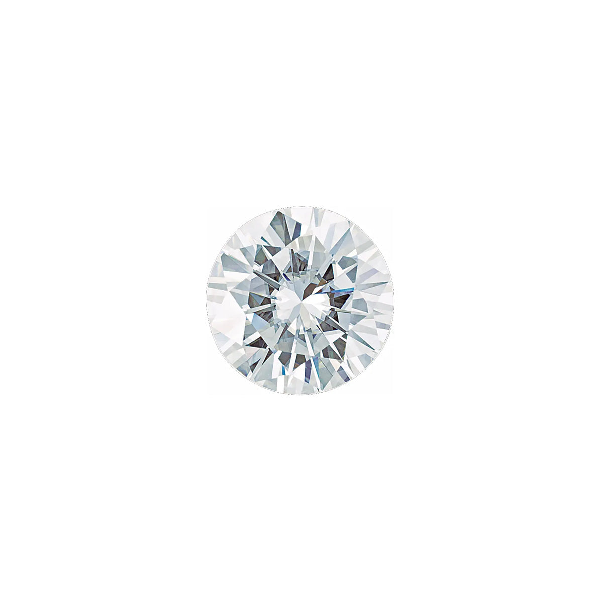 The Orion | 14k | White | Size 5 | Stone Moissanite | Round | 7.5mm | Moss Ring Box | Custom Engraving:  +$0
