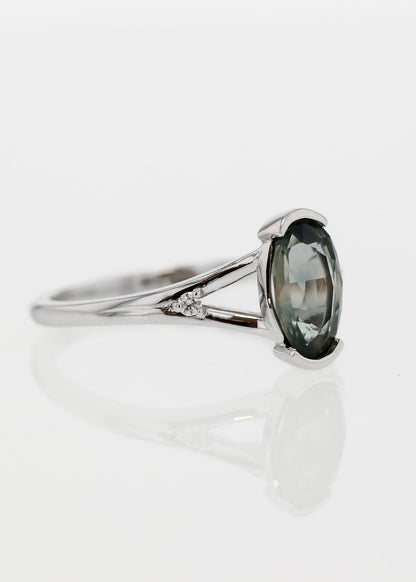 The Gemma | 1.51ct Moval Sapphire | White Gold