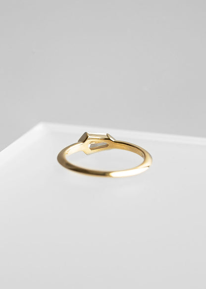 The Lyra | .50ct Shield Diamond | Yellow Gold