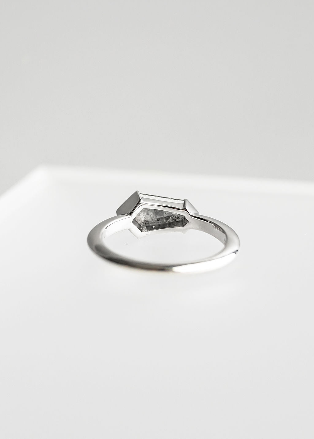 The Lyra | 1.29ct Kite Salt & Pepper Diamond | White Gold