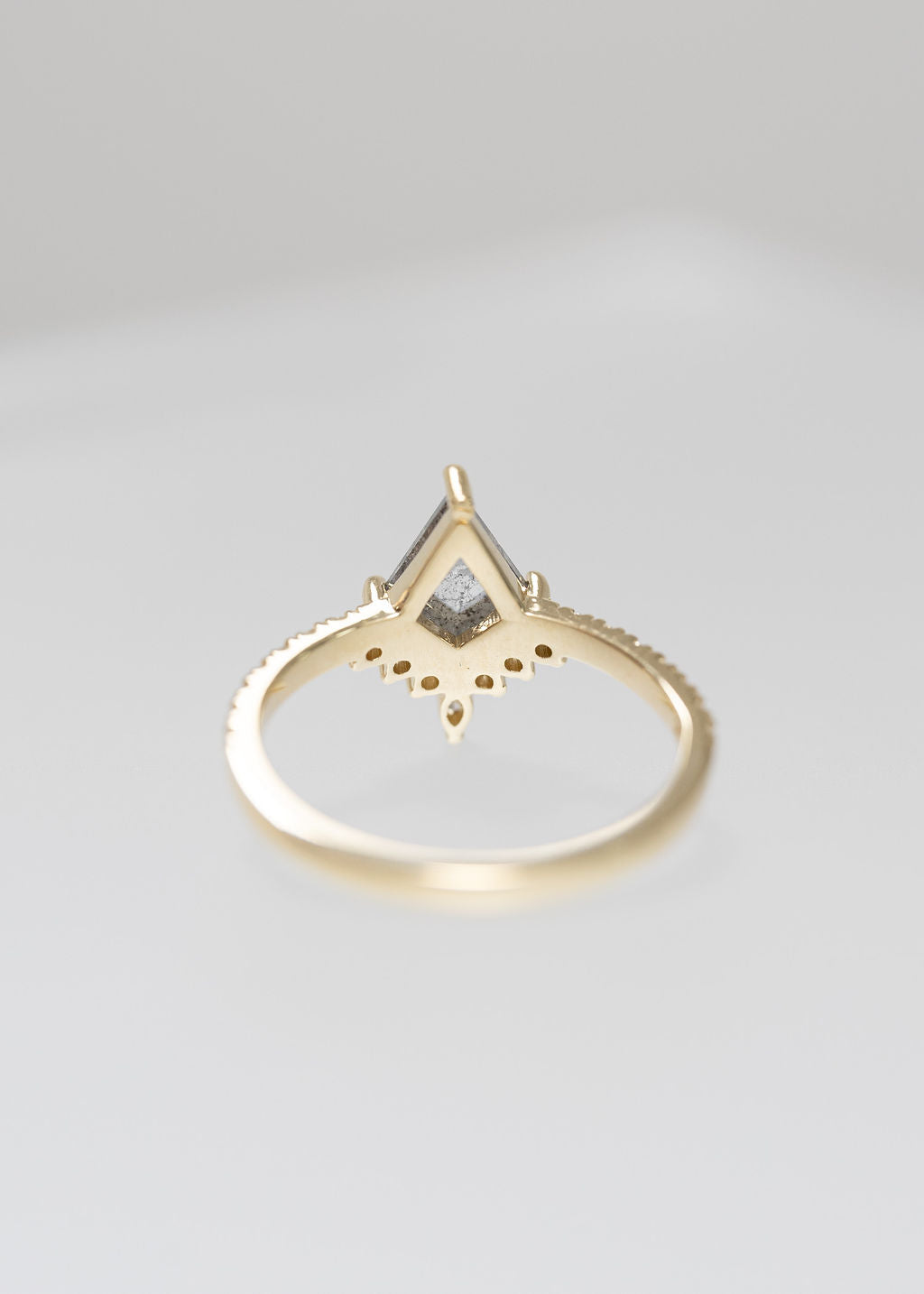 The Stella | .88ct Kite Salt & Pepper | Yellow Gold