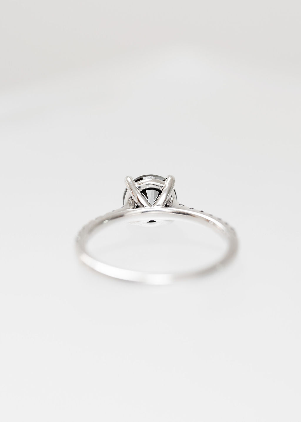 The Jett | 1.71ct Round Black Diamond | White Gold