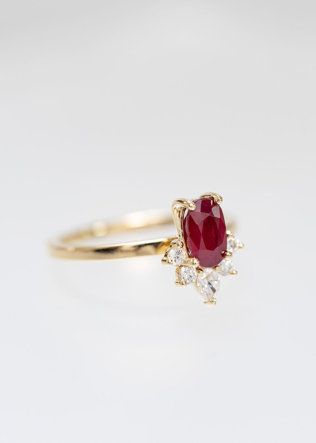 The Celeste | 1.03 Oval Ruby | Yellow Gold