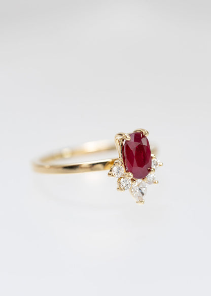 The Celeste | 1.03 Oval Ruby | Yellow Gold