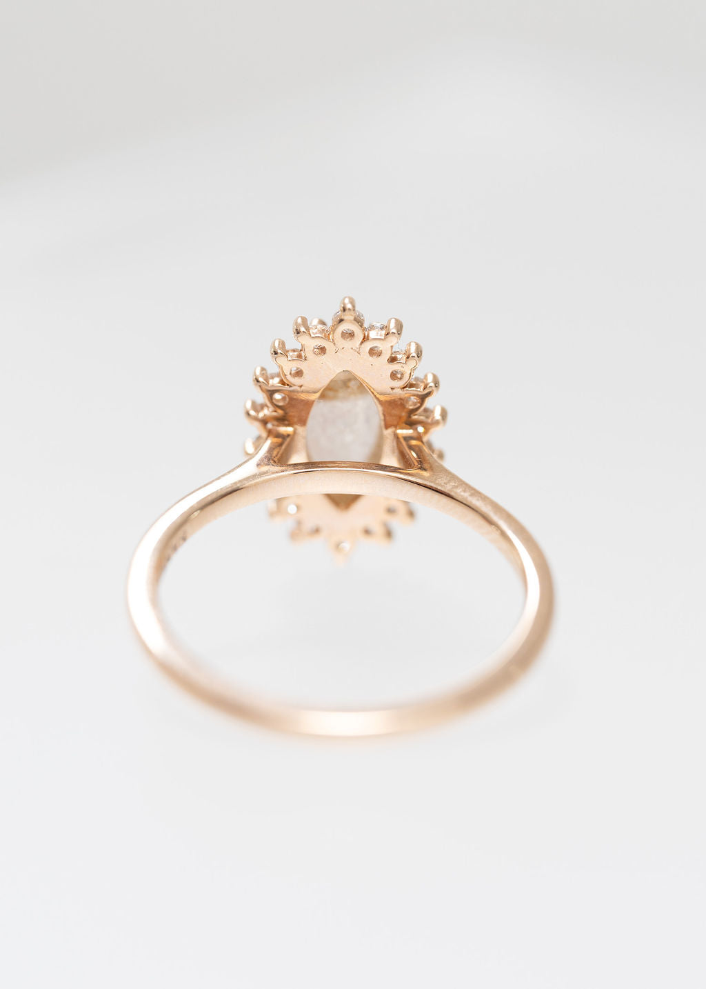 The Soleil Ring | 2.16 ct Marquise Shaped Natural Rose Diamond | Rose Gold