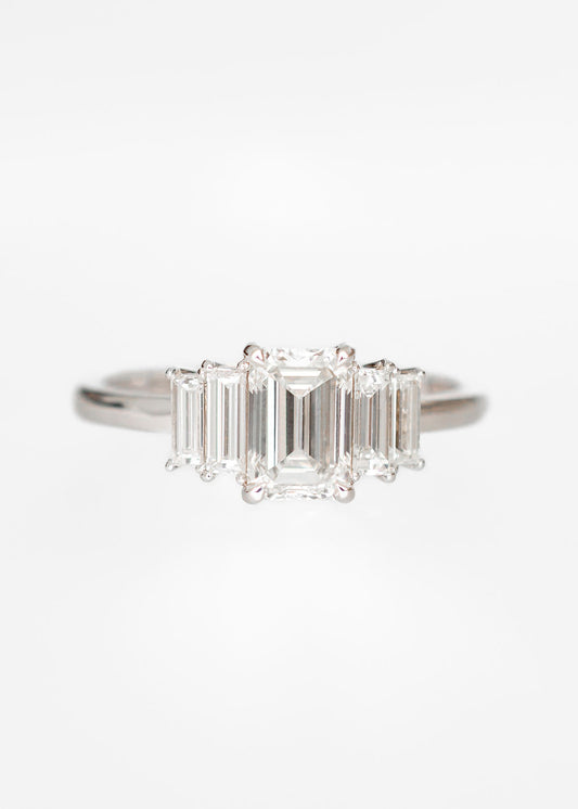 The Portia | 1.15ct Lab-Grown Emerald Diamond | White Gold