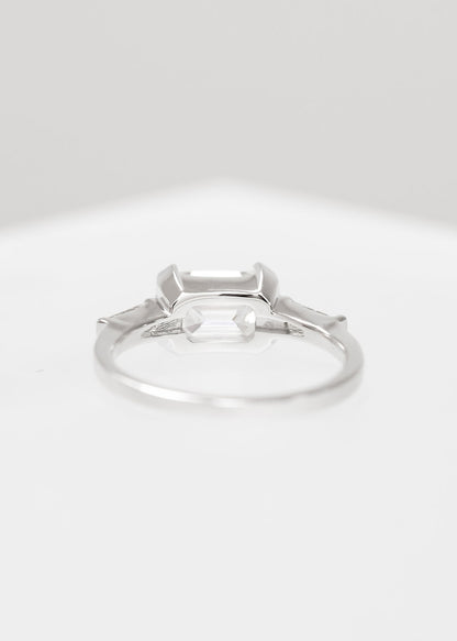 The Wolfe | 1.67ct Emerald Moissanite | White Gold