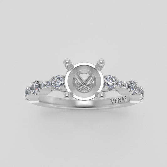 The Saturn | Platinum | White | Size 7.5 | Stone SA46 | Lagoon Ring Box | Custom Engraving:  +$0