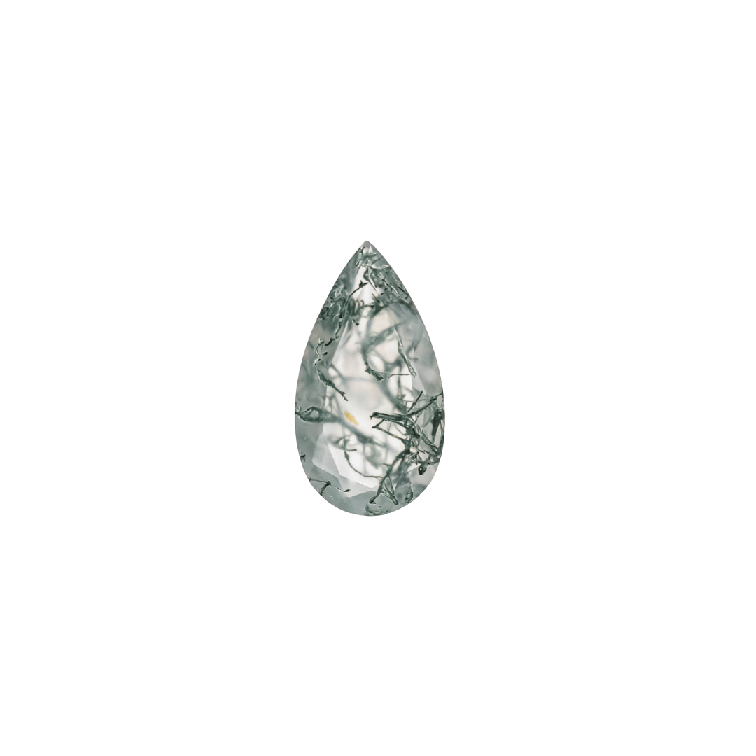 The Celeste | 14k | White | Size 6 | Stone MOS48 | Cinque Ring Box | Custom Engraving:  +$0