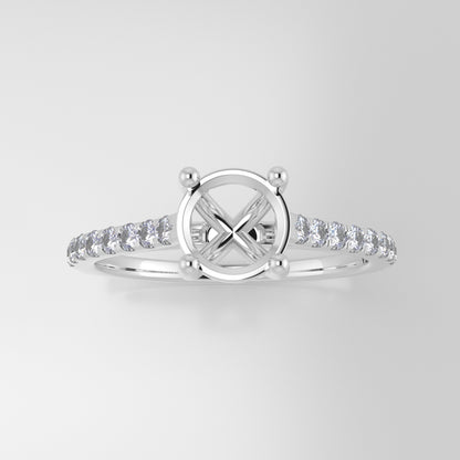 The Aurora | Platinum | White | Size 8.25 | Stone MQ5 | Dune Ring Box | Custom Engraving:  +$0