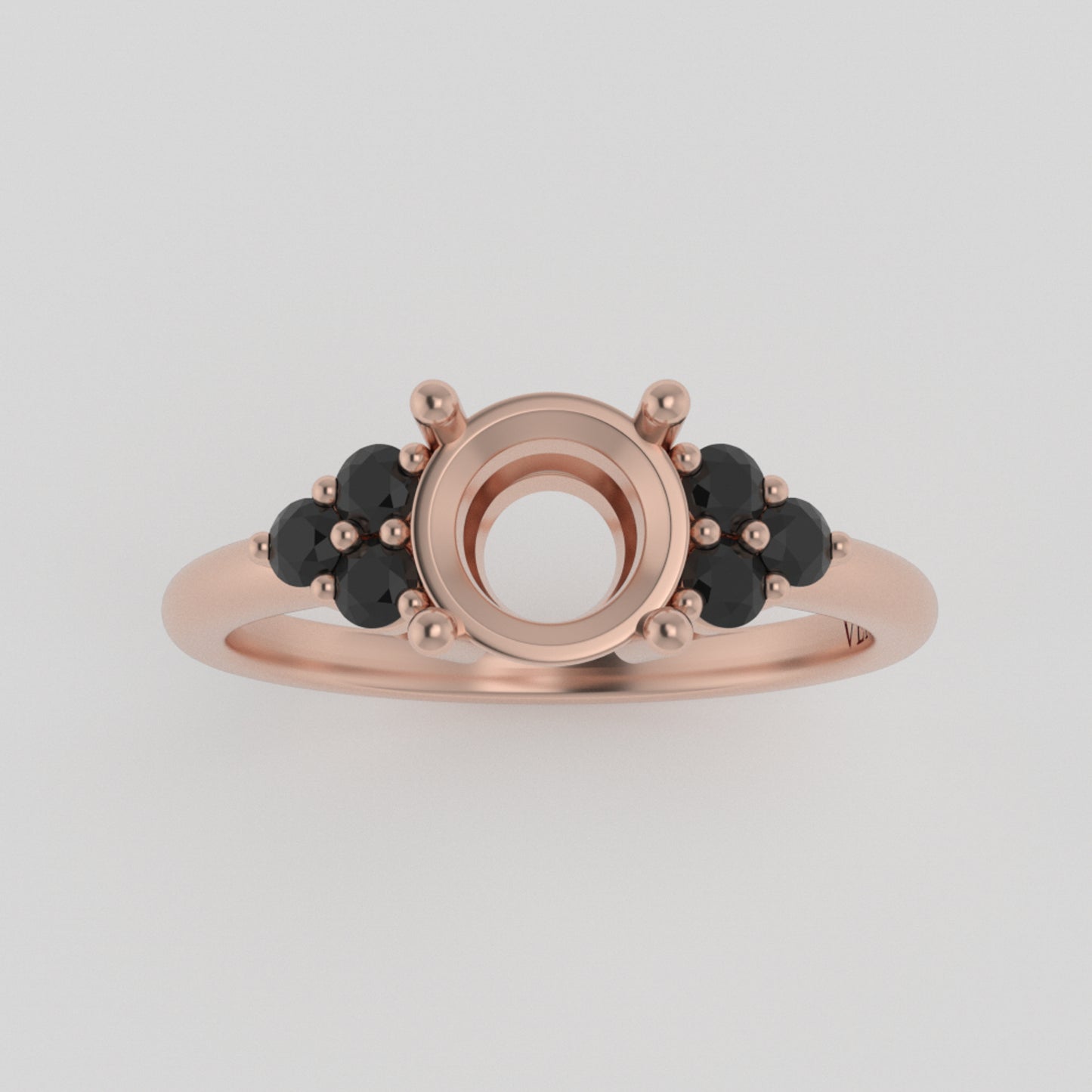 The Eclipse | 14k | Rose | Size 6.75 | Stone OV54 | Green Ring Box | Custom Engraving: Love youb +$75