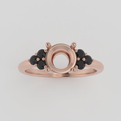 The Eclipse | 14k | Rose | Size 6.75 | Stone OV54 | Green Ring Box | Custom Engraving: Love youb +$75