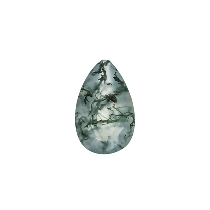 The Sage | 14k | White | Size 7 | Stone MOS173 | Lagoon Ring Box | Custom Engraving:  +$0