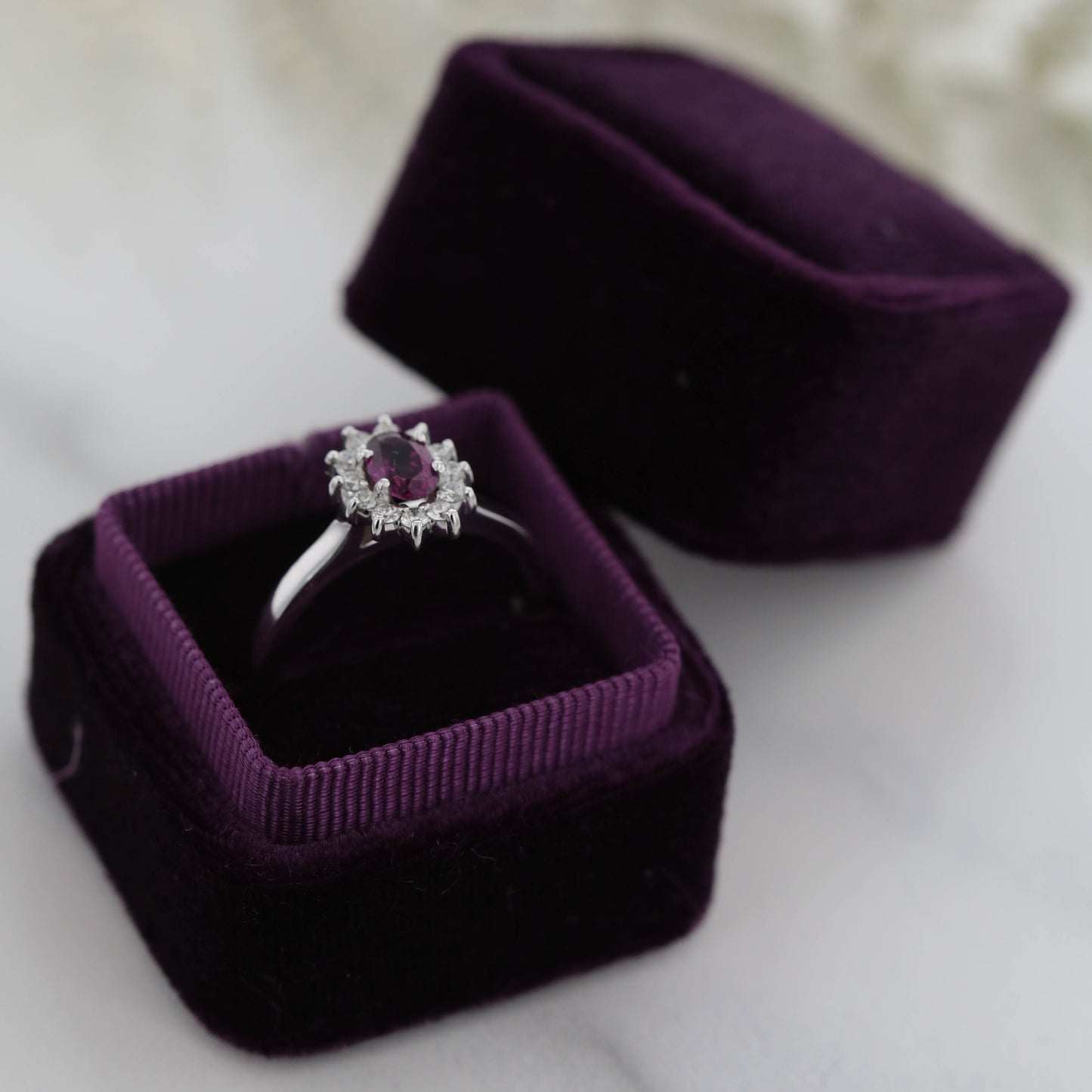 The Phoenix | 14k | Yellow | Size 8.25 | Stone Moissanite | Pear | 8x5mm | Purple Ring Box | Custom Engraving:  +$0