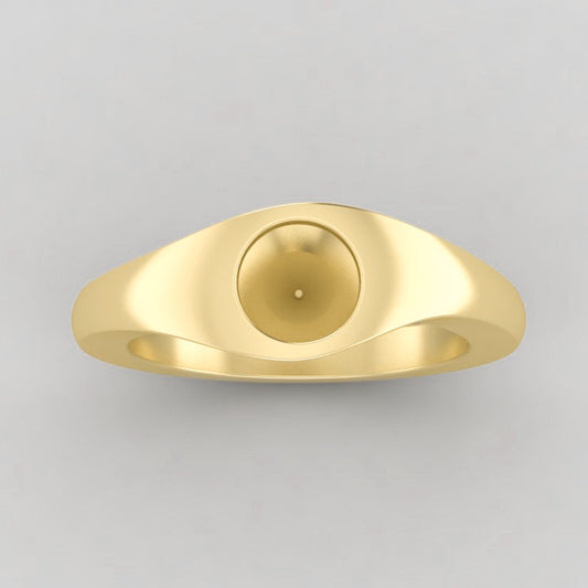 The Apollo | 14k | Yellow | Size 6 | Stone EM40 | Dune Ring Box | Custom Engraving:  +$0