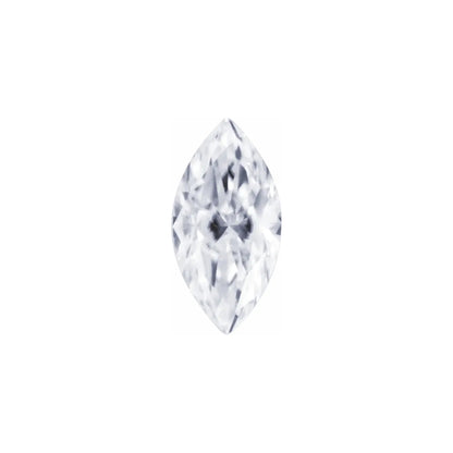 The Orion | 14k | White | Size 4 | Stone Moissanite | Marquise | 13x6.5mm | Moss Ring Box | Custom Engraving:  +$0