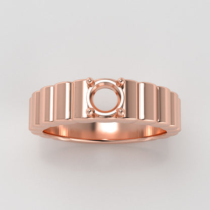 The Lynx | 14k | Rose | Size 7.5 | Stone CLR72 | Moss Ring Box | Custom Engraving: * +$75