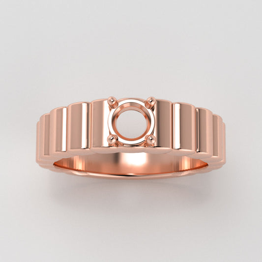 The Lynx | 14k | Rose | Size 7.5 | Stone CLR72 | Moss Ring Box | Custom Engraving: * +$75