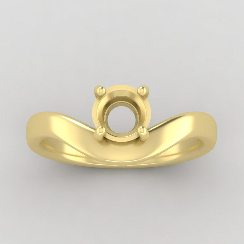 The West | 14k | Yellow | Size 5.25 | Stone MOS319 | Apricot Ring Box | Custom Engraving:  +$0