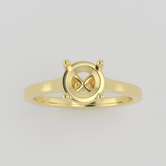 The Nova | 18k | Yellow | Size 6 | Stone OV49 | Dune Ring Box | Custom Engraving:  +$0