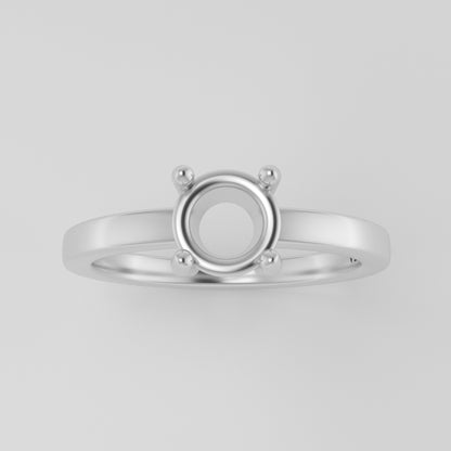 The Vega | 14k | White | Size 6.25 | Stone MOS281 | Moss Ring Box | Custom Engraving:  +$0