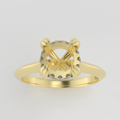 The Eden | 14k | Yellow | Size 7 | Stone Moissanite | Radiant | 8.5x6.5mm | Moss Ring Box | Custom Engraving:  +$0