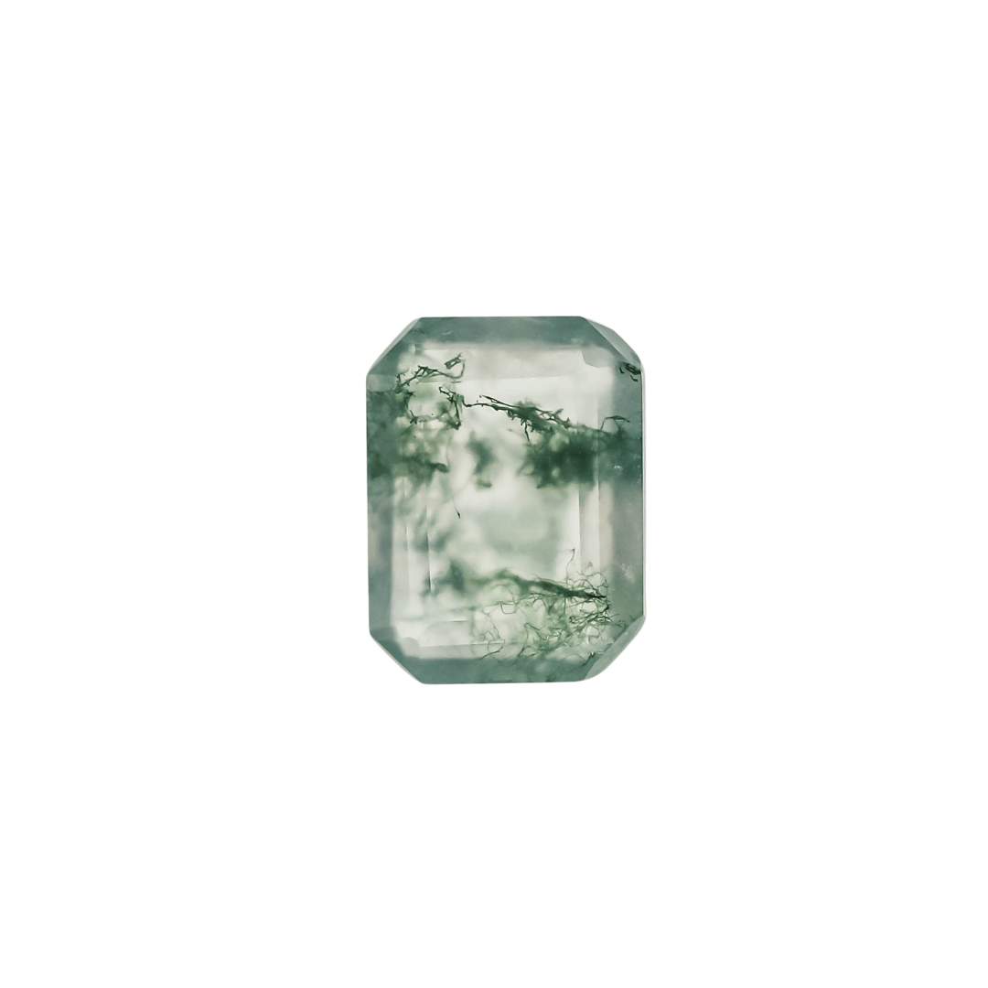 The Sage | Platinum | White | Size 7 | Stone MOS94 | Moss Ring Box | Custom Engraving:  +$0