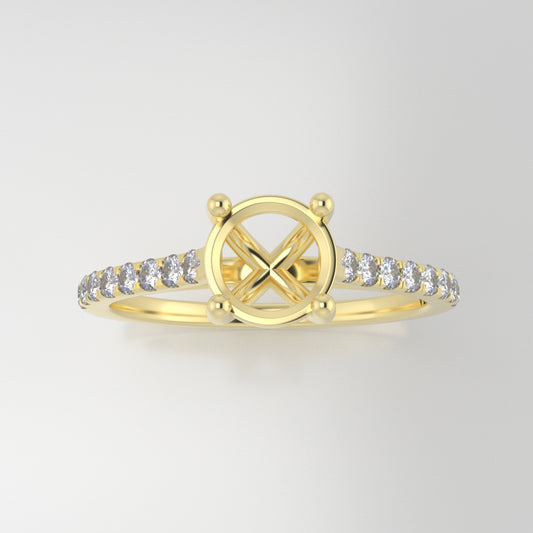 The Aurora | 14k | Yellow | Size 5.25 | Stone PS119 | Cinque Ring Box | Custom Engraving:  +$0