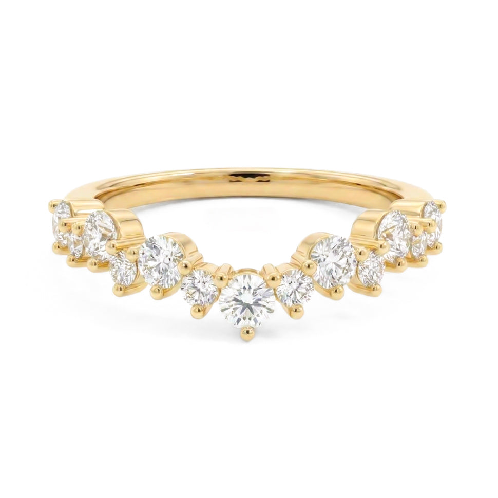 Curved Pave Bubble Band