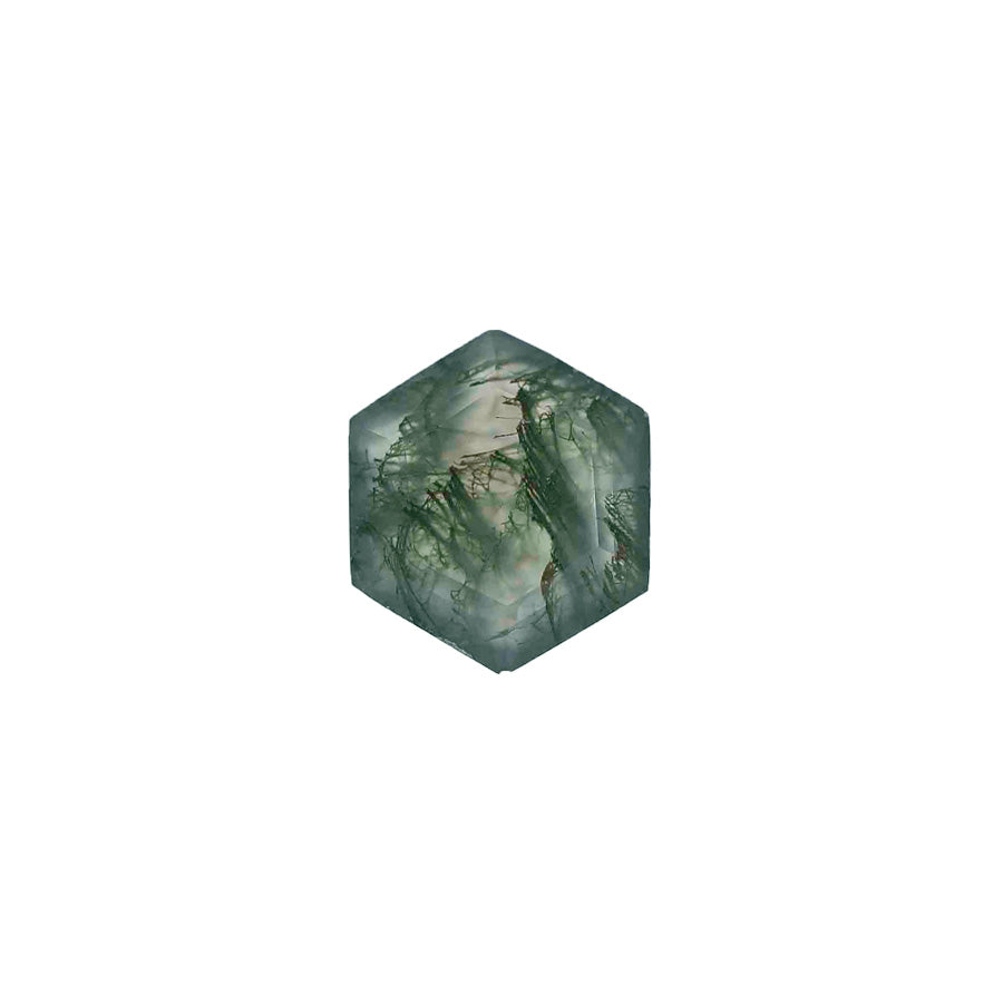 The Selene | 14k | White | Size 6.5 | Stone MOS75 | Green Ring Box | Custom Engraving:  +$0