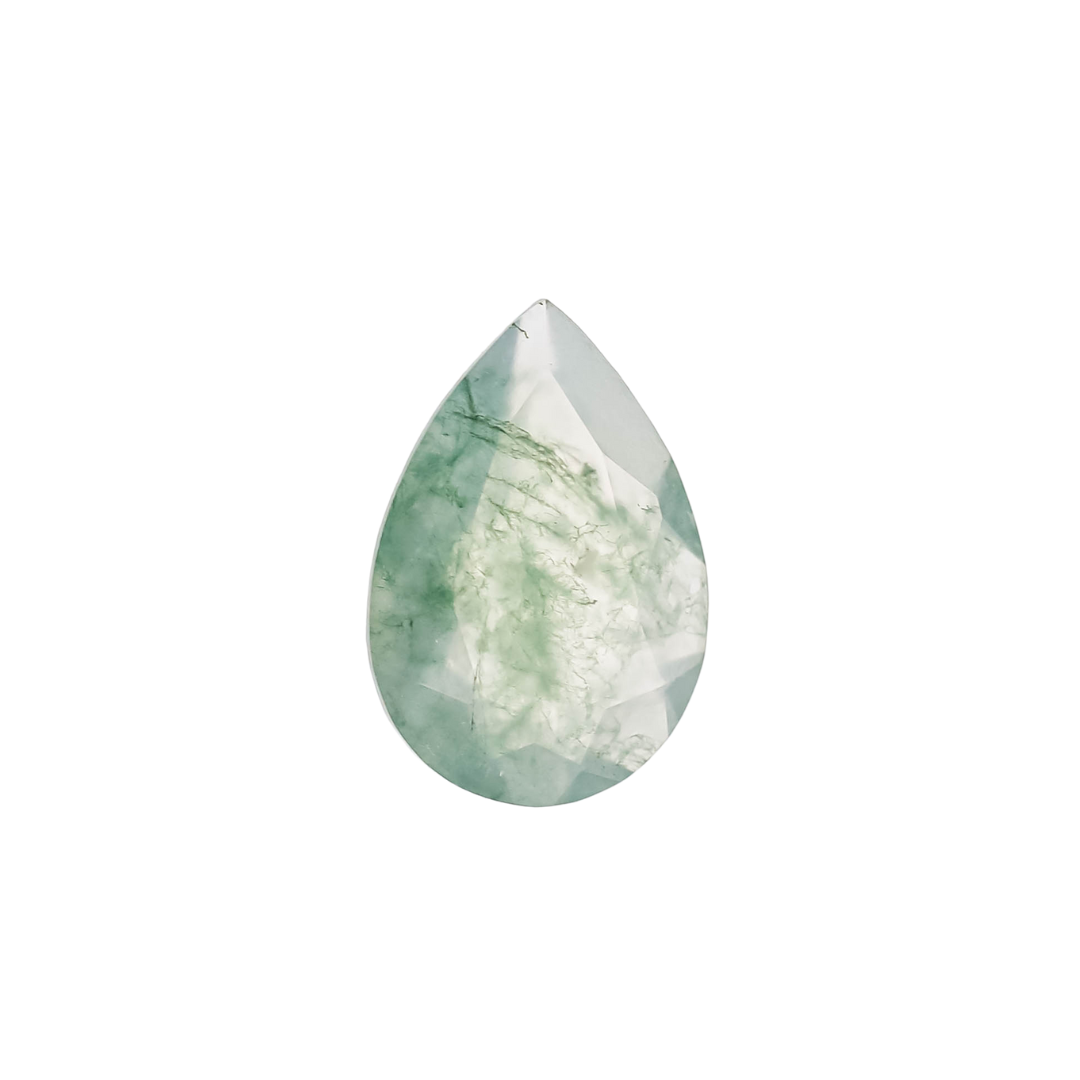The Mira | 14k | White | Size 6 | Stone MOS49 | Moss Ring Box | Custom Engraving:  +$0