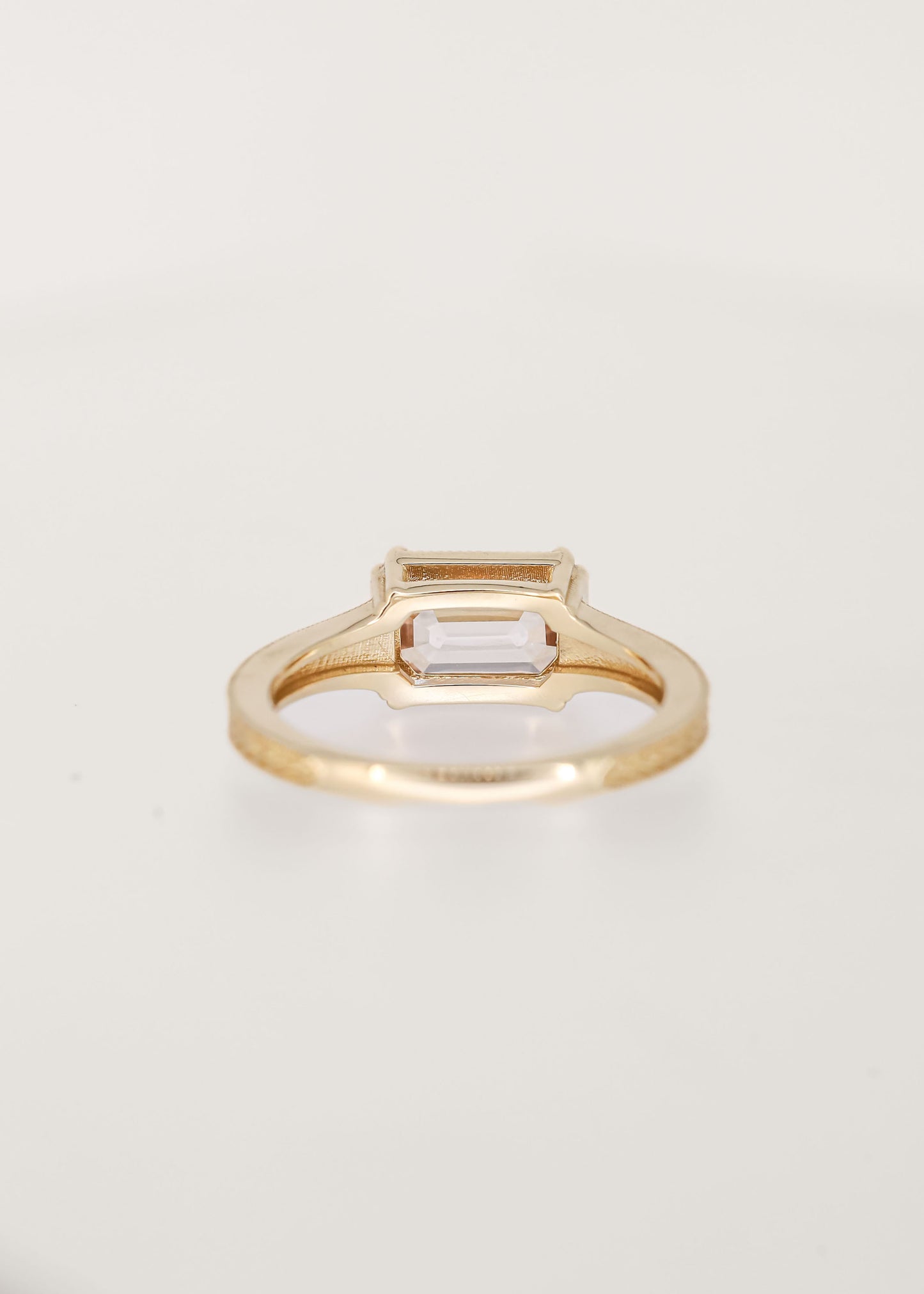 The Sage | 2.13ct Emerald Cut Lab Champagne Diamond | Yellow Gold