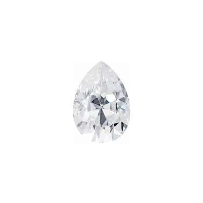 The West | Platinum | White | Size 7 | Stone Moissanite | Pear | 10x7mm | Apricot Ring Box | Custom Engraving:  +$0
