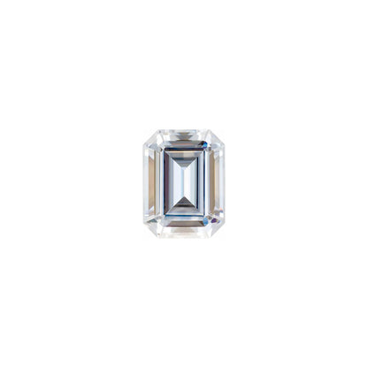 The Sage | 14k | Yellow | Size 5 | Stone Moissanite | Emerald | 7x5mm | Moss Ring Box | Custom Engraving:  +$0