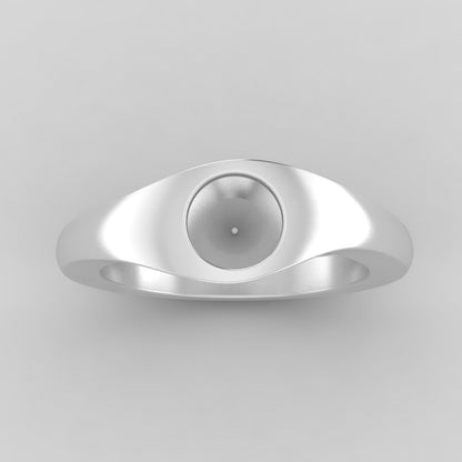 The Apollo | 18k | White | Size 8 | Stone CU69 | Lagoon Ring Box | Custom Engraving:  +$0