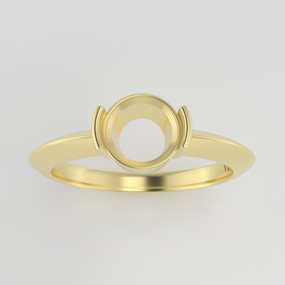 The Lyra | 14k | Yellow | Size 5 | Stone KT47 | Moss Ring Box | Custom Engraving:  +$0