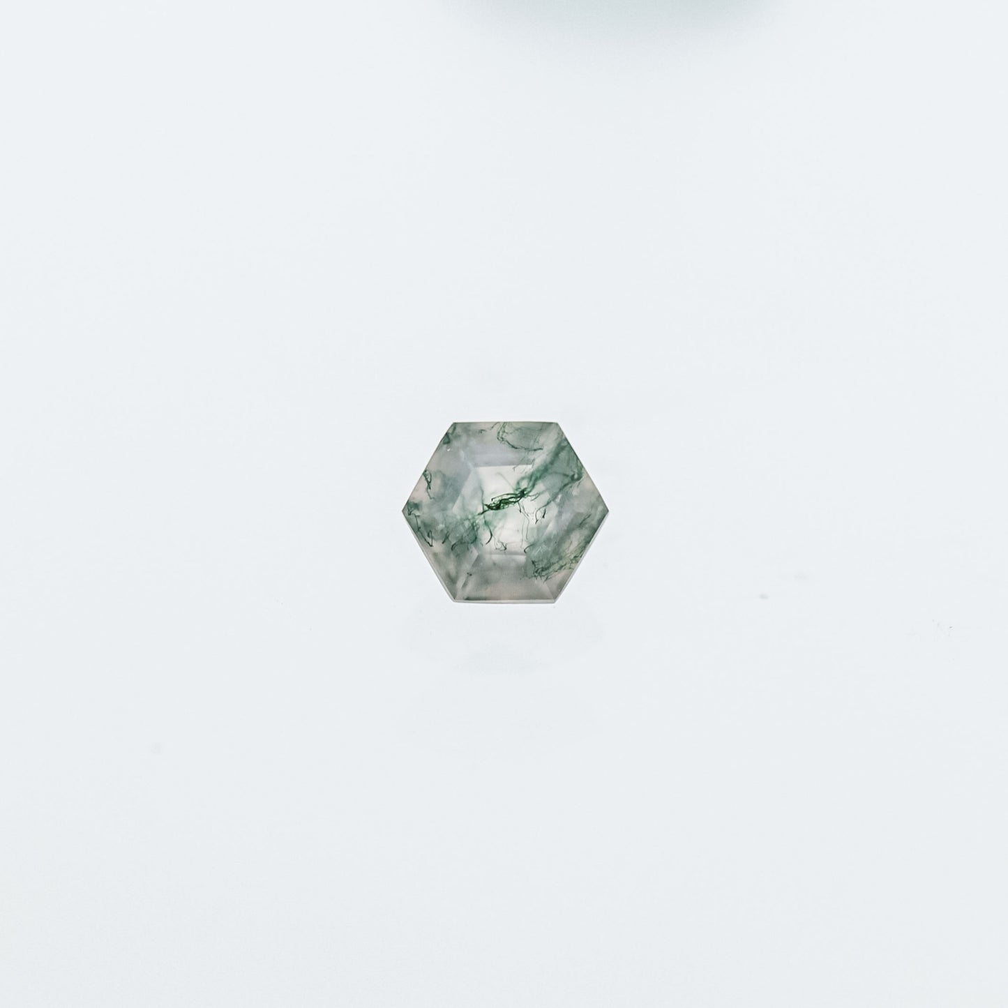 The Calisto | Platinum | White | Size 7.5 | Stone MOS27 | Rainforest Ring Box | Custom Engraving:  +$0