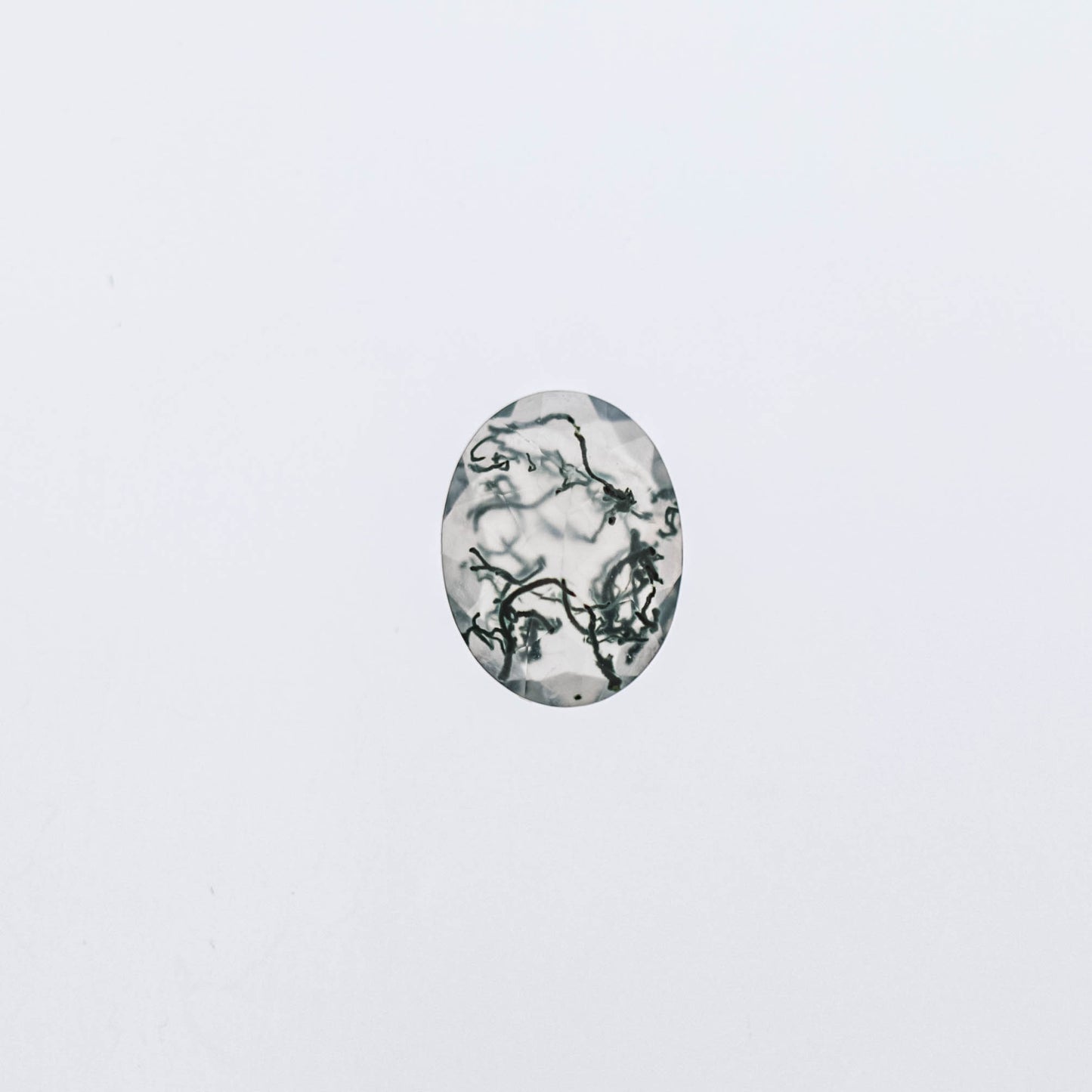The Calisto | 14k | White | Size 7 | Stone MOS17 | Rainforest Ring Box | Custom Engraving:  +$0