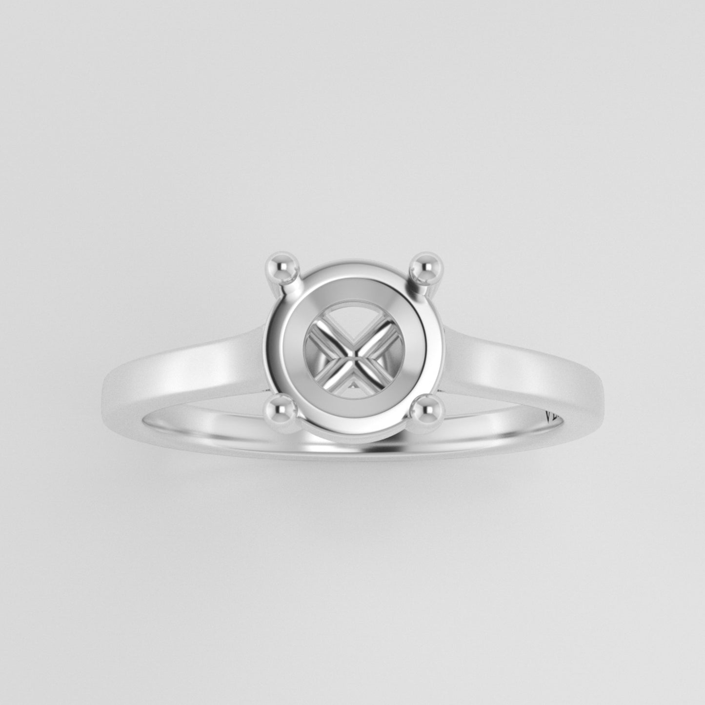 The Nova | Platinum | White | Size 8.25 | Stone CLR55 | Cinque Ring Box | Custom Engraving:  +$0