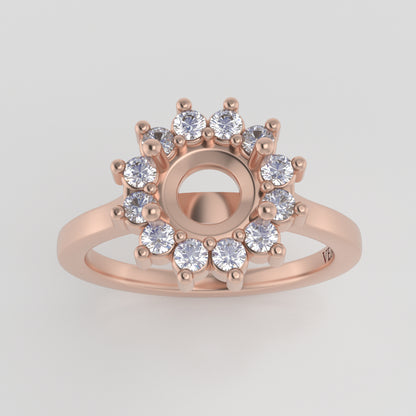 The Soleil | 14k | Rose | Size 5 | Stone MOS23 | Rainforest Ring Box | Custom Engraving:  +$0