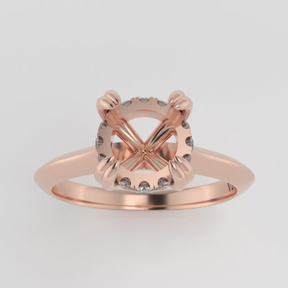 The Eden | 14k | Rose | Size 7 | Stone MG20 | Cinque Ring Box | Custom Engraving:  +$0