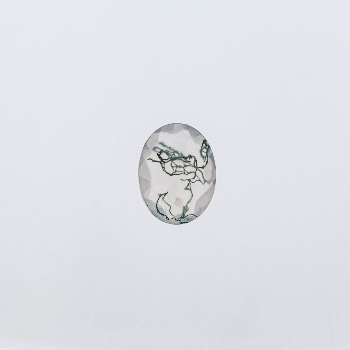 The Saturn | 18k | White | Size 8 | Stone MOS18 | Rainforest Ring Box | Custom Engraving:  +$0