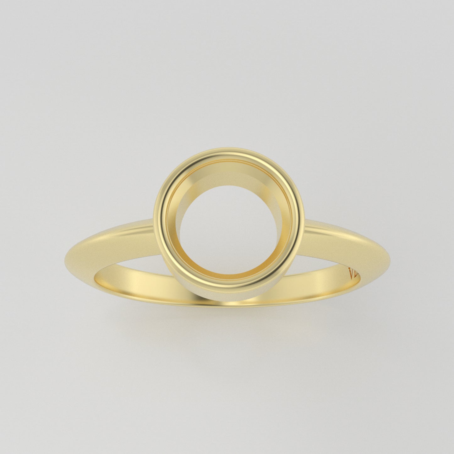 The Leda | 14k | Yellow | Size 5.75 | Stone Moissanite | Round | 5.5mm | Fremont Ring Box | Custom Engraving:  +$0