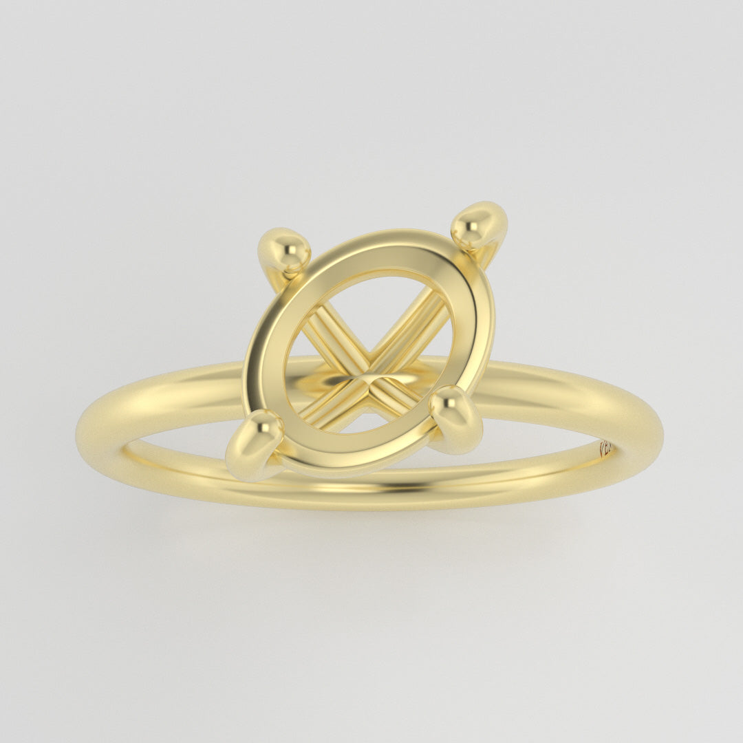 The Skye | 14k | Yellow | Size 5.25 | Stone PS106 | Cinque Ring Box | Custom Engraving:  +$0
