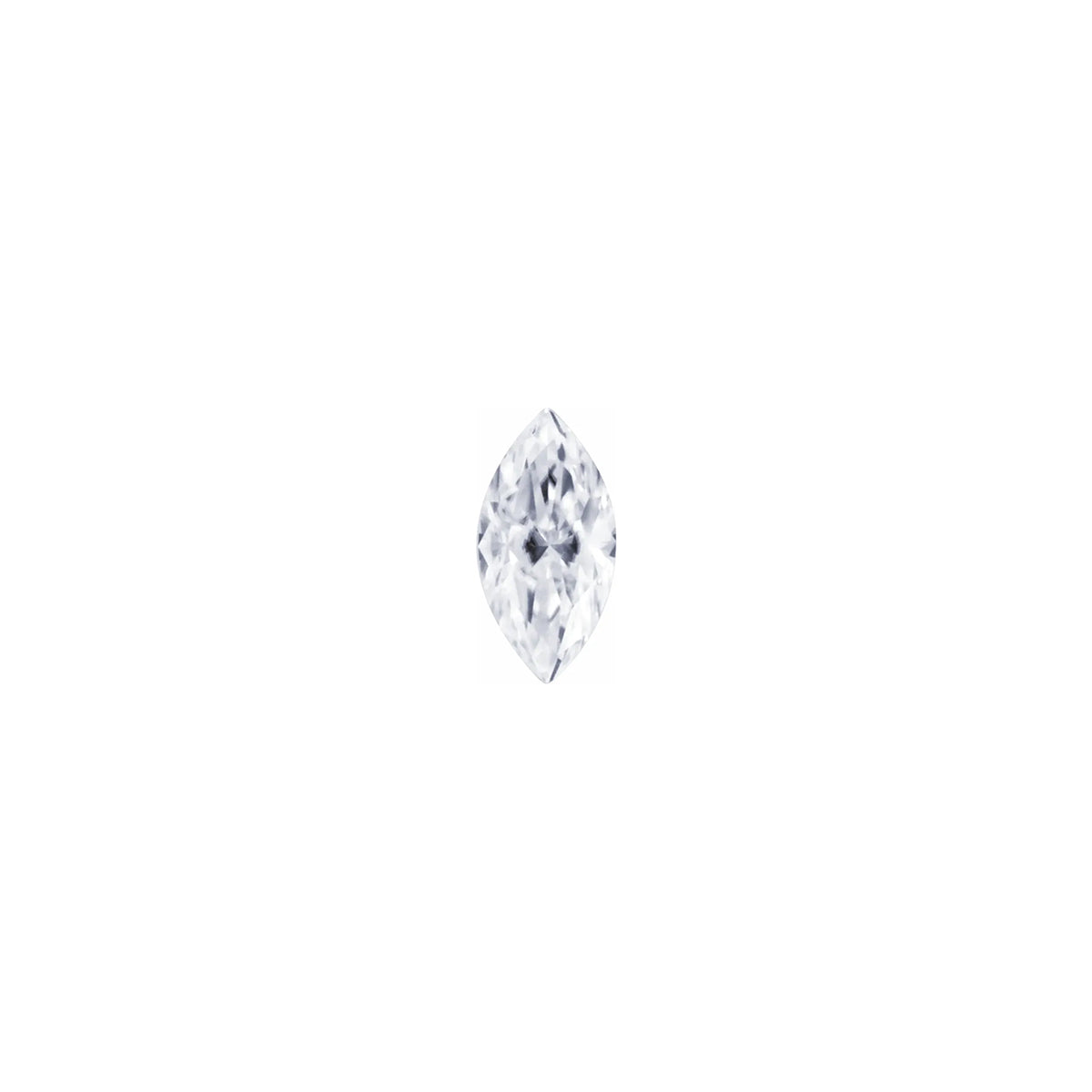 The Aurora | 14k | White | Size 11.25 | Stone Moissanite | Marquise | 8x4mm | Cinque Ring Box | Custom Engraving:  +$0