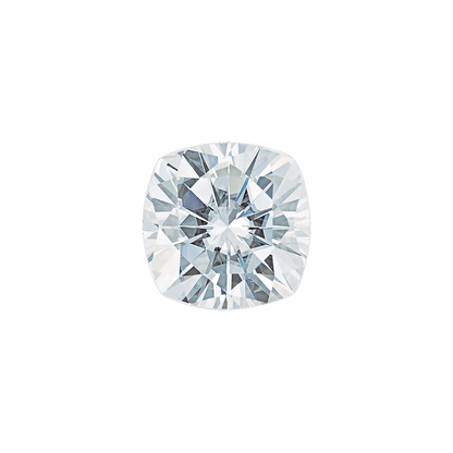 The Calisto | Platinum | White | Size 9 | Stone Moissanite | Square Cushion | 8mm | Cinque Ring Box | Custom Engraving:  +$0