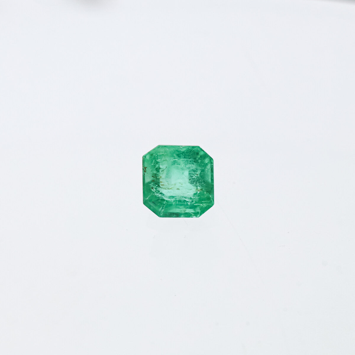 The Leda | 14k | White | Size 5 | Stone EM10 | Rainforest Ring Box | Custom Engraving:  +$0