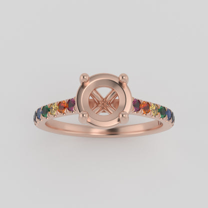 The Pride | 18k | Rose | Size 10 | Stone OP58 | Rockies Ring Box | Custom Engraving: Love +$75