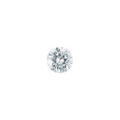 The Aurora | 14k | White | Size 5 | Stone Moissanite | Round | 6.5mm | Sand Dune Ring Box | Custom Engraving:  +$0